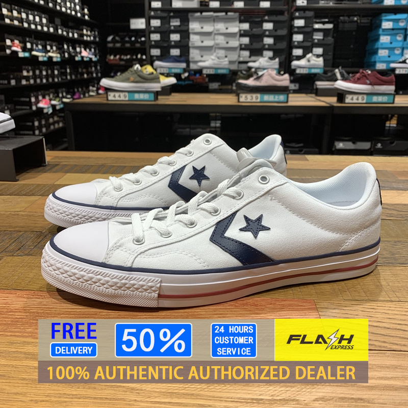 GENUINE PROMOTIONCONVERSE STAR PLAYER Mens and Womens Sneakers Canvas Shoes 144151C The Same