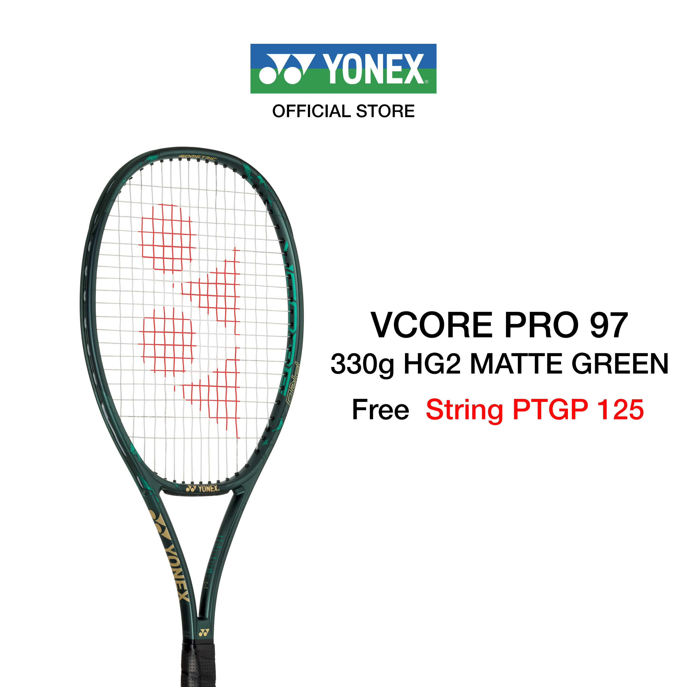 ไม้เทนนิส YONEX รุ่น VCORE PRO 97 (2019)  ไม้เทนนิสสายคอนโทรล ไม้สำหรับผู้เล่นทั่วไปและระดับอาชีพที่ต้องการคอนโทรลและฟิลการตีที่ดี แถมเอ็น PTGP 125