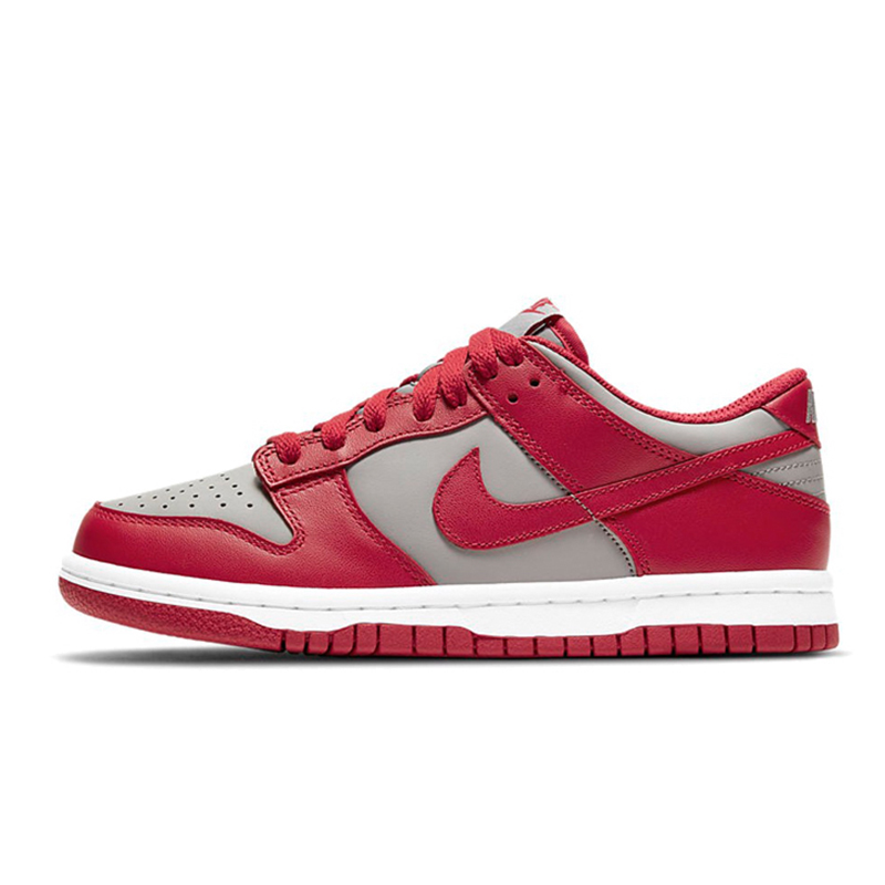 Nike Dunk Low “UNLV” สีเทาสีแดง สีขาวและสีแดง ต่ำสุด ลำลอง รองเท้าสเก็ตบอร์ด DD1391-002