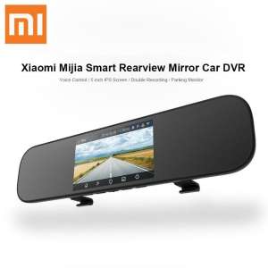 Xiaomi Mi Home กระจกมองหลังบันทึกการขับขี่ การควบคุมด้วยเสียง / 5 นิ้ว IPS หน้าจอขนาดใหญ่ / การตรวจสอบที่จอดรถ / บันทึกสองครั้งก่อนและหลัง