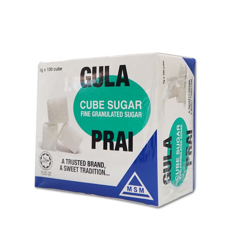 น้ำตาลก้อน น้ำตาลทรายละเอียด 500 g Gula Prai Sugar Cube (Kiub Gula) 5g x 100 cube