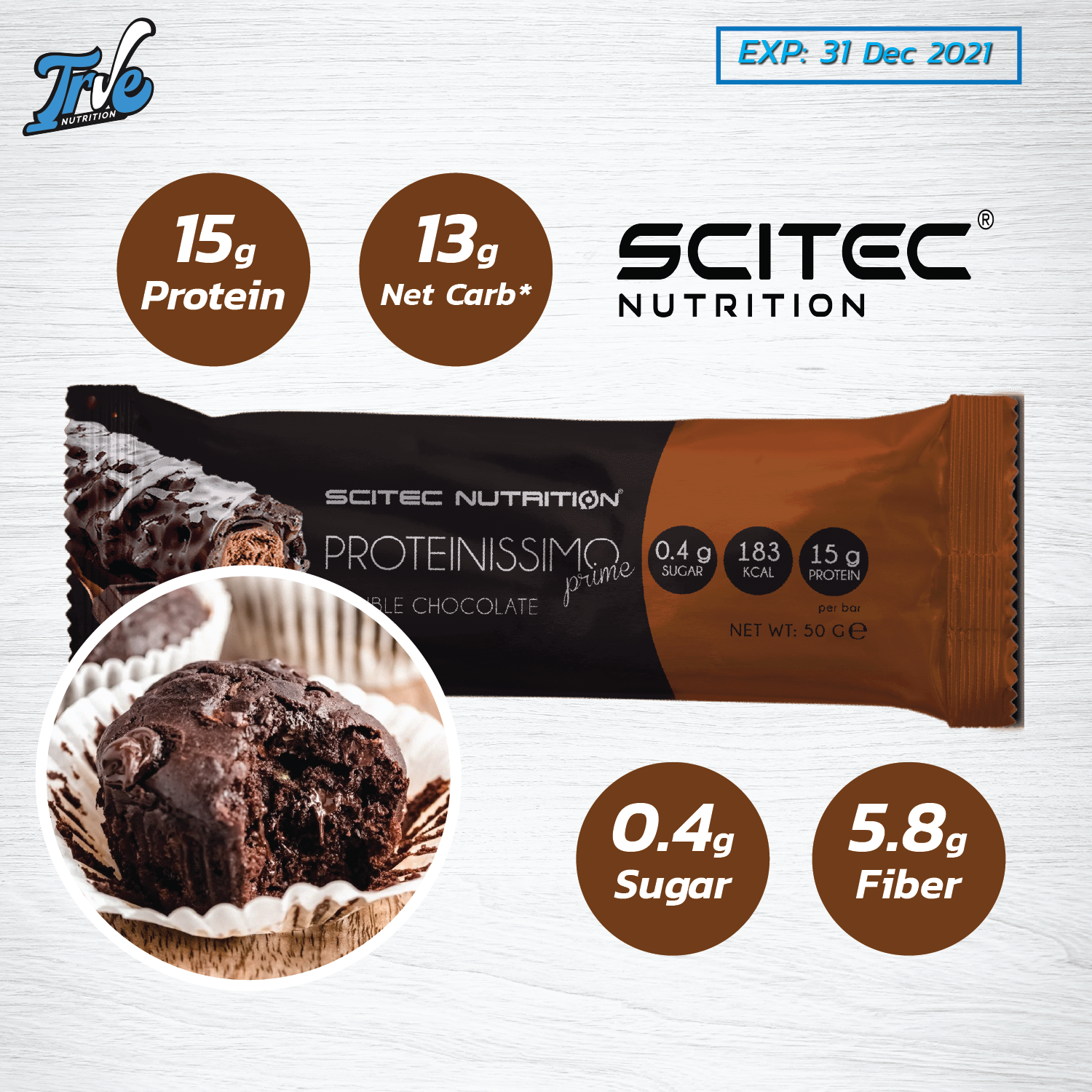 Scitec Proteinissimo Prime Protine Bar โปรตีนบาร์ ขนมโปรตีนทานเล่น สร้างกล้ามเนื้อ 1ชิ้น