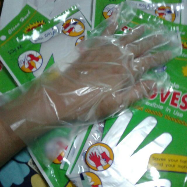 ถุงมือพลาสติก ถุงมือเอนกประสงค์ 1แพ็คมี12คู่   ถุงมือใช้แล้วทิ้ง ถุงมือ