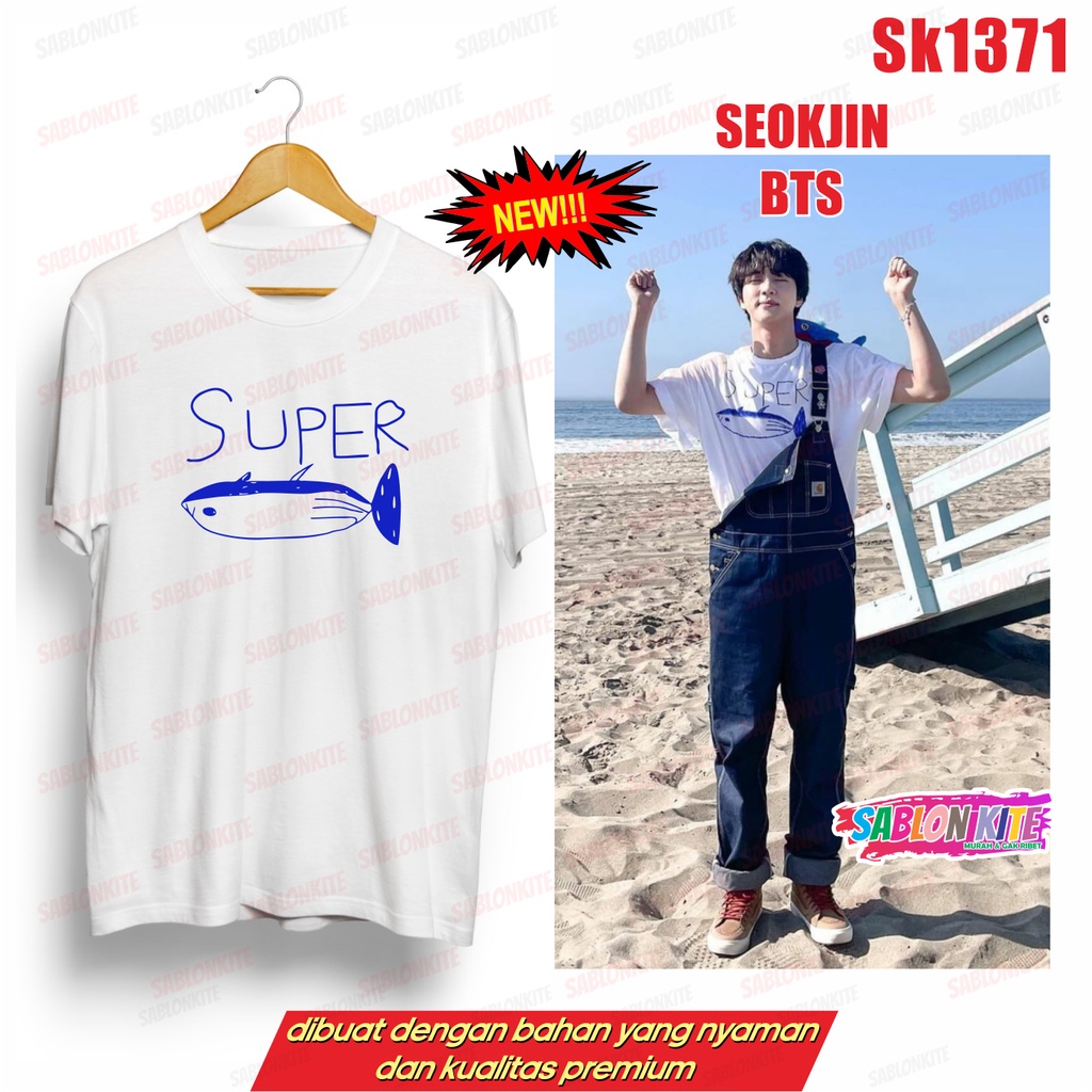 Áo thun in hình bts seok jin super tuna sk1371 unisex
