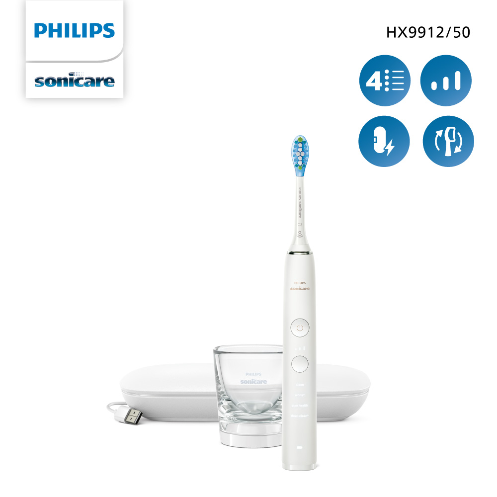 Philips Sonicare Electric Toothbrush connected appplication (White) HX9912/50 แปรงสีฟันไฟฟ้า Sonic พร้อมแอป