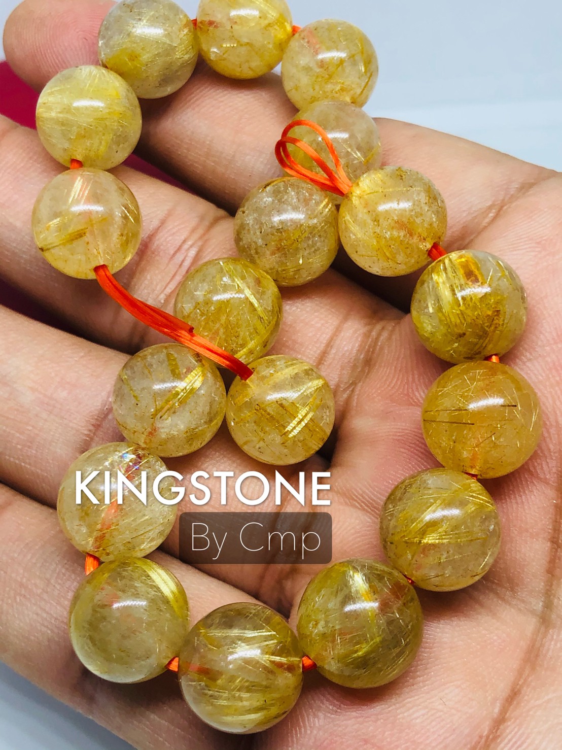 ไหมทอง (Golden Rutilated Quartz) หินเปล่าแบบแพ็ค