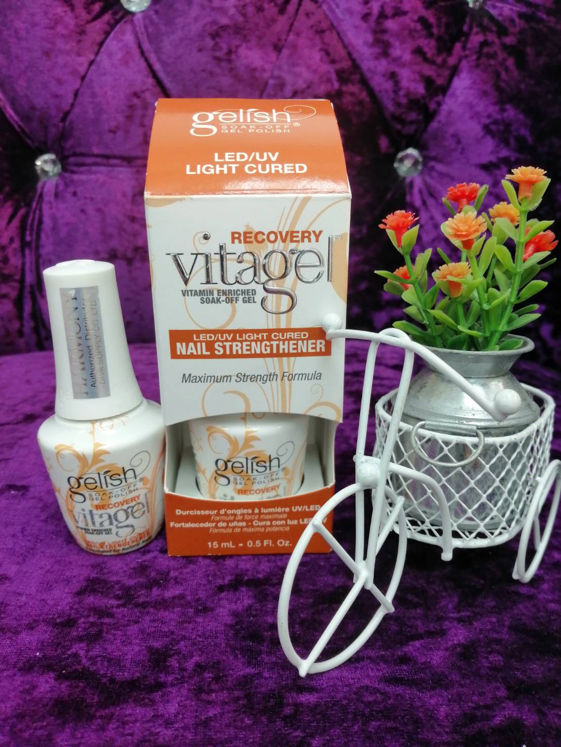 Gelish Vitagel Nail Strengthener Recovery. เบสโค้ดเจลสำหรับเล็บเสียมาก ไม่เจริญเติบโต มีวิตามิน