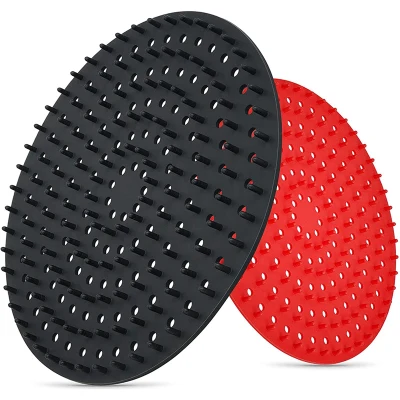 Silicone Air Fryer Liners Accessories Round 8 Inch Non-Stick Air Fryer Mat Tray 2-Pack Reusable Air Fryer Silicone Pot