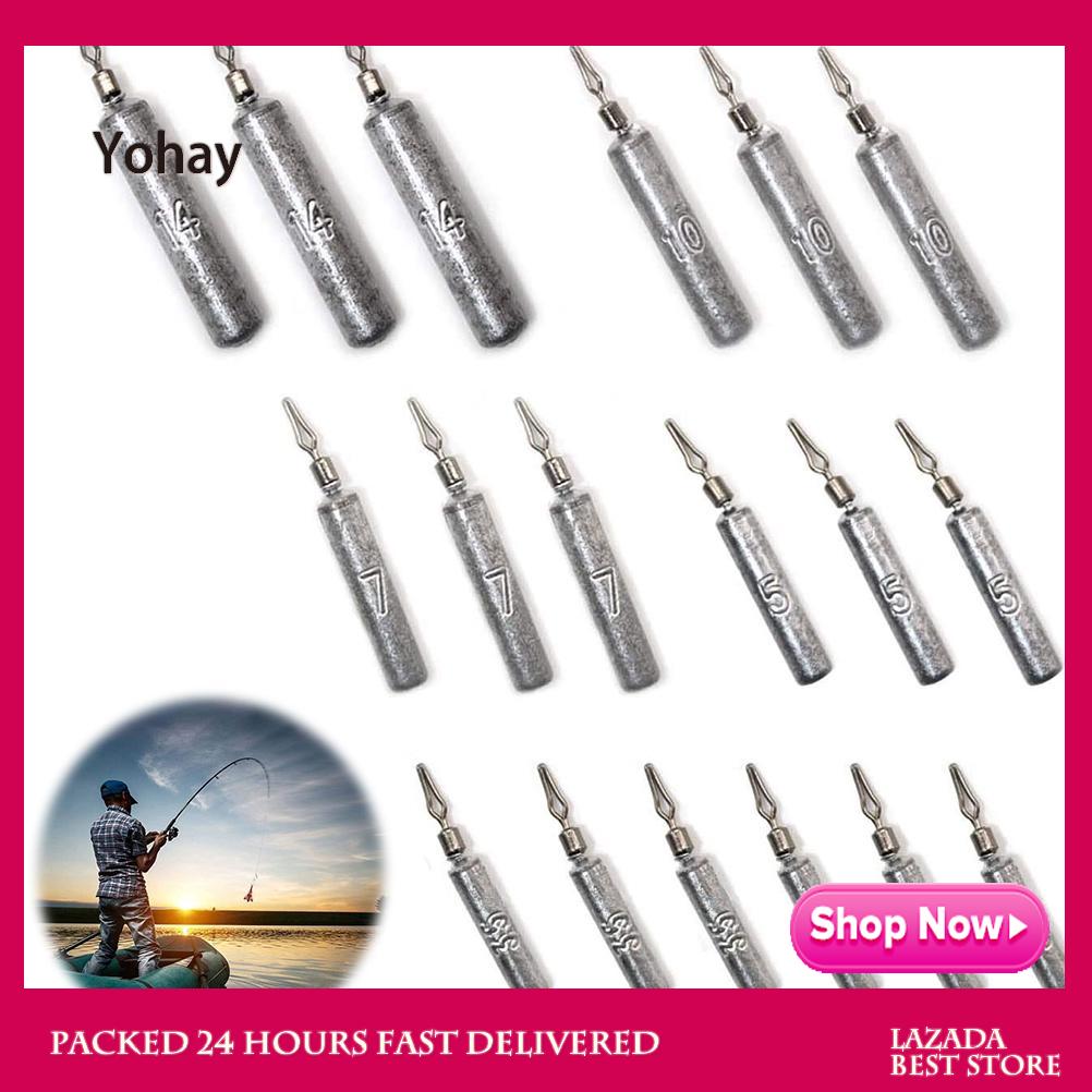 18PCS Fishing Lead Sinker Fishing Weights Sinkers Vertical Lead Sinker
