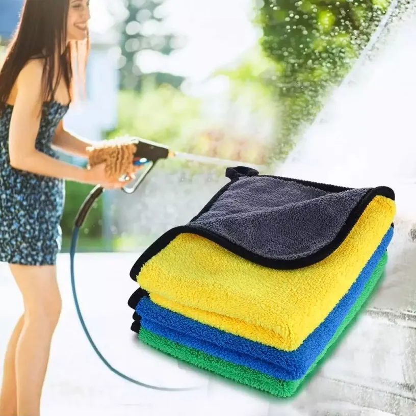 ผ้าไมโครไฟเบอร์/40*40cmผ้าเช็ดรถ/ผ้านาโน/ผ้าหนา/ล้างรถ/Microfiber/Car Wash/Nano