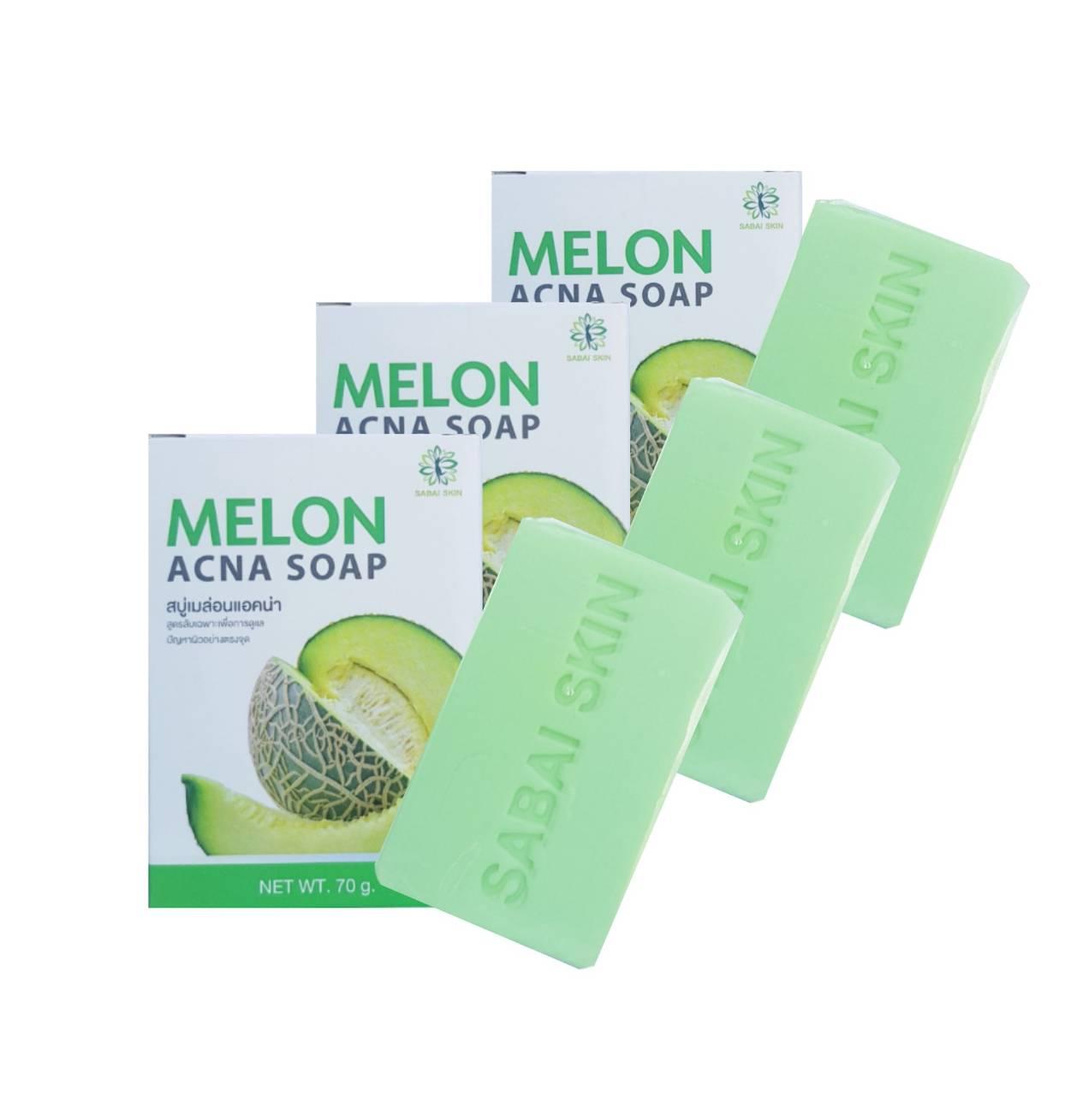 สบู่เมล่อน Melon 3 ก้อน 