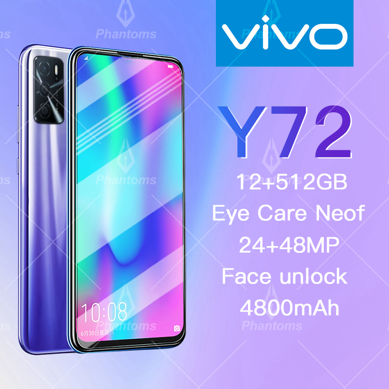 โทรศัพท์มือถือ Vivo Y72 โทรศัพท์ Vivo แท้ 2022 มีจำนวนจำกัด โทรศัพท์ถูกๆ  4G/5G มือถือราคาถูก รองรับ2ซิม โทรศัพVivoราคาถูก 12Gb+512Gb มือถือ Vivo  มือถือเต็มจอ ของแท้ โทรศัพท์ ถูกๆ ดี Full Screenมือถือถูกๆแท้ Hd+  Android10.0 มือถือถูกๆแท้ โทรศัพท์ของแท้ ...