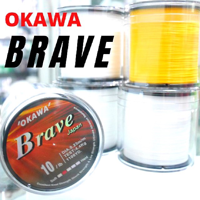 สายเอ็น Okawa Brave Japan 8lb/10lb/12lb/15lb/18lb/20lb/25lb/30lb/35lb/40lb/50lb แท้ 100%