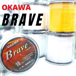 สินค้า สายเอ็น Okawa Brave Japan 8lb/10lb/12lb/15lb/18lb/20lb/25lb/30lb/35lb/40lb/50lb แท้ 100%