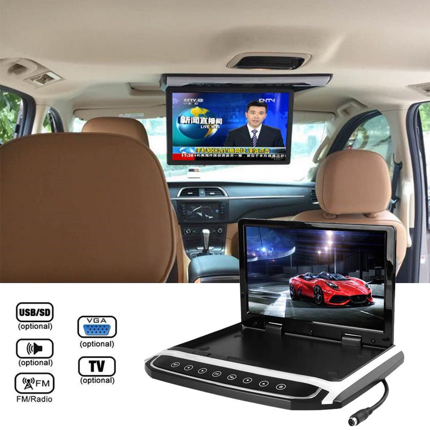 จอติดรถยนต์ สวย ทันสมัย FLIP DOWN TFT LCD MONITOR ขนาด10.6 BLACK สีดำ(2072)