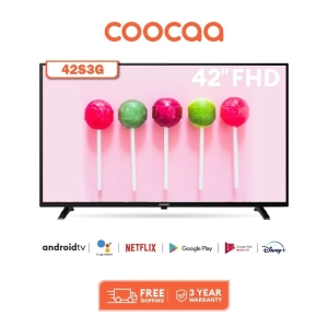 สินค้า [ประกัน3ปี + ส่งฟรี + ผ่อน0%] COOCAA 42S3G ทีวี 42 นิ้ว Inch Android TV LED  TV  Yo Built-In FHD Television Netflix