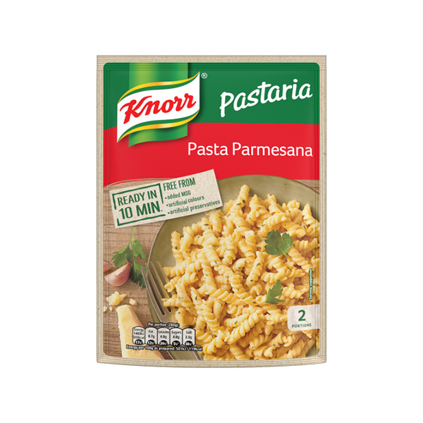Knorr Pastaria Pasta Parmesana 163g  คนอร์พาสต้าพร้อมทาน รสชีสพาร์เมซาน ขนาด 163 กรัม (0507)