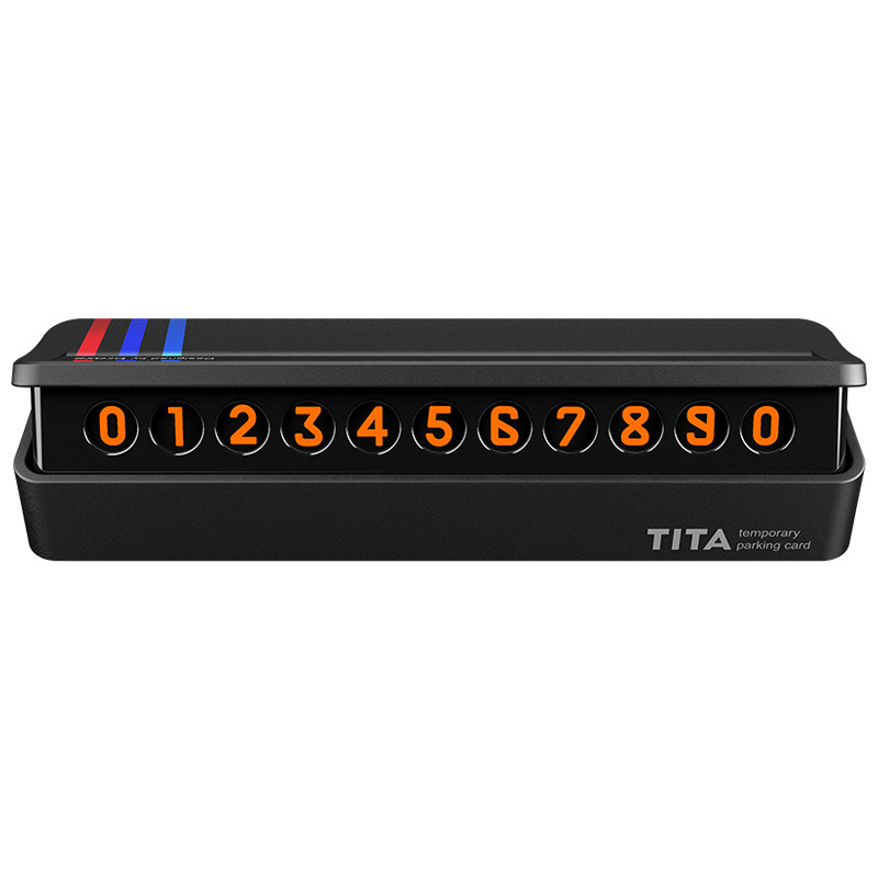 TITA ป้ายบอกเบอร์โทรฯ ขณะจอดรถชั่วคราว จอดรถขวาง แท่นโชว์เบอร์โทรศัพท์ วางหน้ารถ Temporary Parking Card Phone Number Stand for Temporary Parking