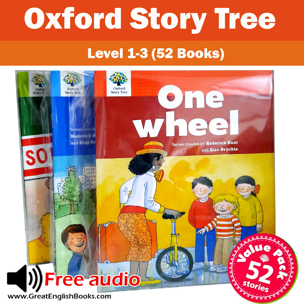 (In Stock) สินค้าพร้อมส่ง  Oxford story tree Level 1-3 หนังสือฝึกอ่านภาษาอังกฤษ 52 เล่ม ชุดใหญ่ + Free audio (มีไฟล์เสียงอ่าน)
