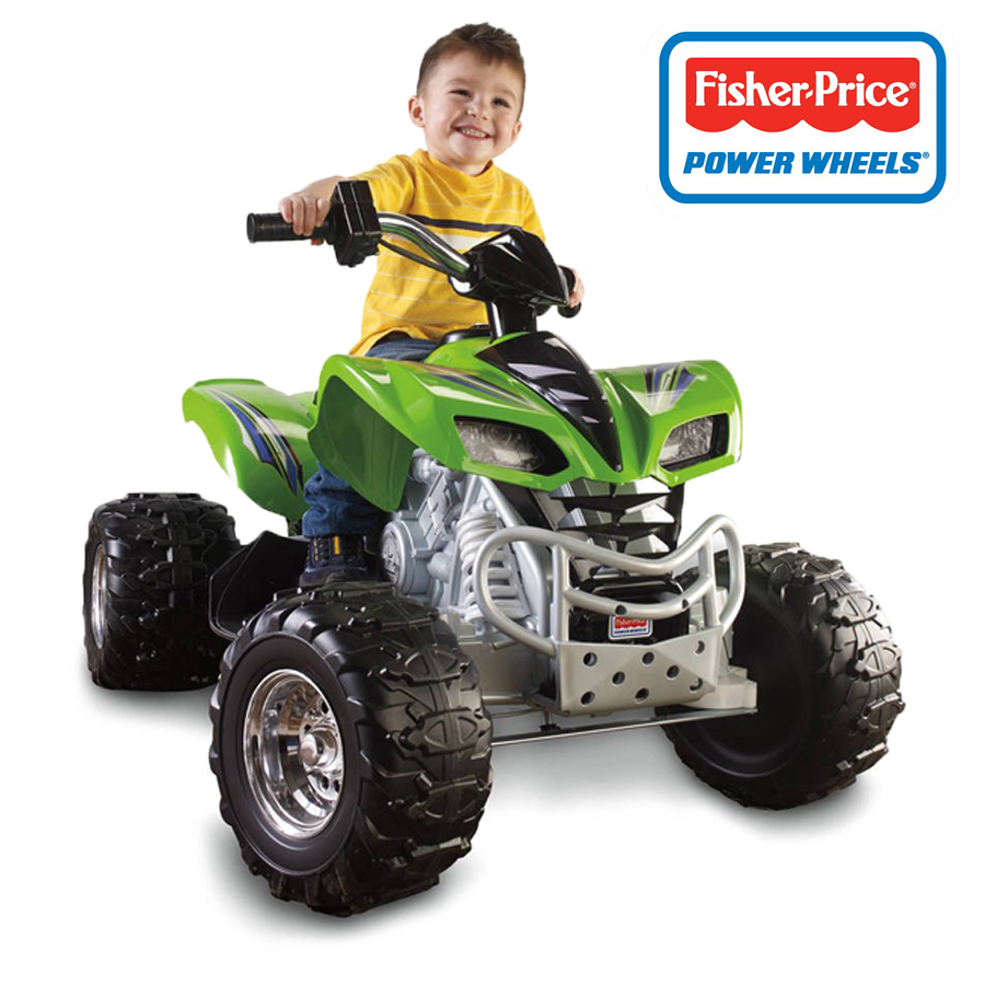 รถแบตเตอรี่เด็ก ATV เอทีวี Power Wheels Kawasaki KFX 12-Volt Battery-Powered Ride-On, Green ลิขสิทธิ์แท้นำเข้าจากอเมริกา