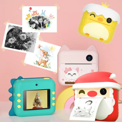 1080P HD Children Camera Instant Print Camera for Kids Film Camera Thermal Paper Christmas Toys Camera for Birthday Gifts