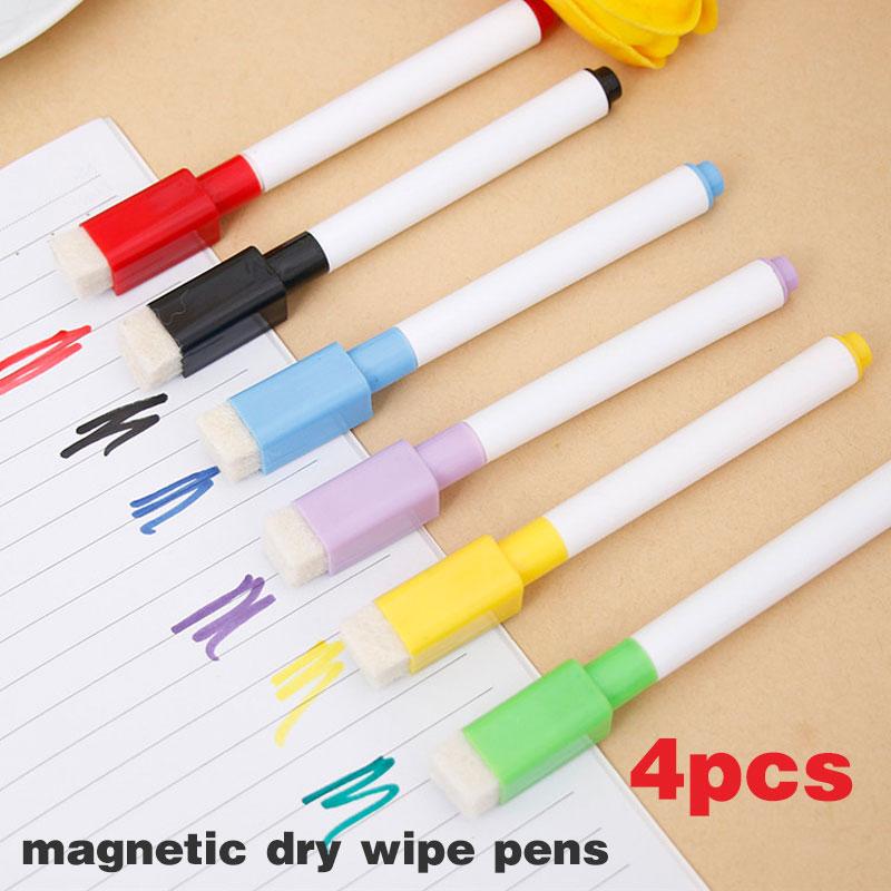 Whiteboard Marker Pens White Board Pen Creative 4 Color Random Erasable School Supplies Blackboard