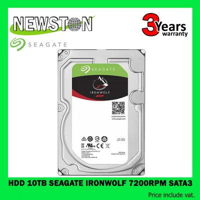 HDD (ฮาร์ดดิสก์แนส) 10TB SEAGATE IRONWOLF 7200RPM SATA3