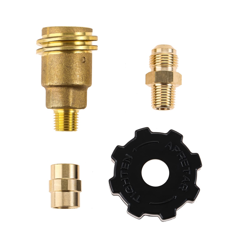 3 Pack QCC1 Nut Propane Tank Cylinder Adapter, Brass 1/4 Inch NPT Male ...