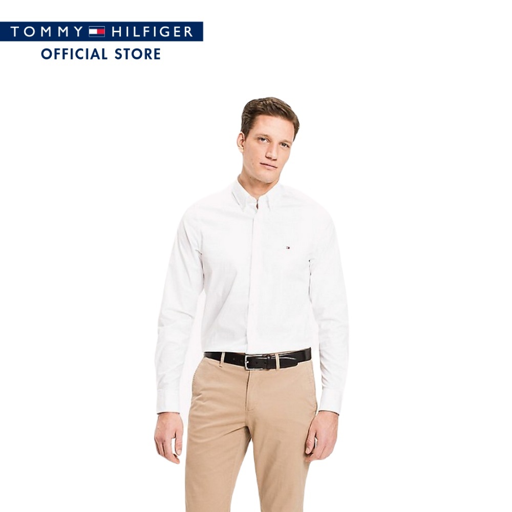 Tommy Hilfiger เสื้อเชิ้ตแขนยาวชาย รุ่น 0867894704 สีขาว ทอมมี่ ฮิลฟิ