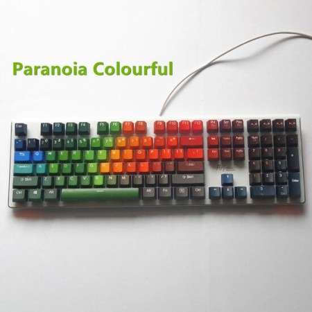 Paranoid color 108 Keys Double-shot Backlight PBT keycap OEM profile cherry MX switches mechanical keycap Only sell keycaps SH Store