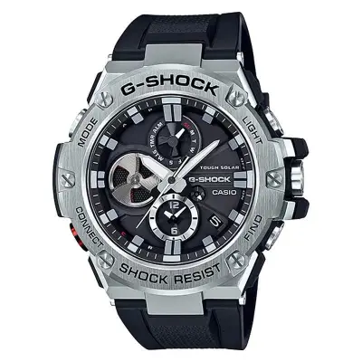 Casio นาฬิกาข้อมือผู้ชาย สายเรซิ่น รุ่น GST-B100,GST-B100-1Aสีดำ