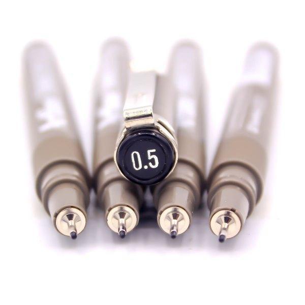 Electro48 ปากกาเขียนแบบ อาร์ทไลน์ 0.5 มม. ชุด 4 ด้าม (สีดำ) หมึกกันน้ำ100%