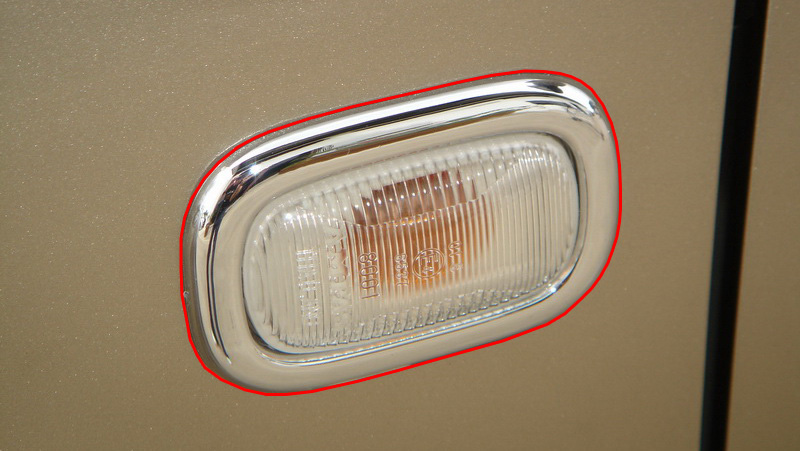 ครอบไฟเลี้ยวข้าง สีโครเมียม จำนวน 2ชิ้น ซ้ายและขวา สำหรับใส่รถ ISUZU D-Max D Max อีซูซุ ดีแม็ก ดีแม็ค ปี 2002-2006  2ประตู 4ประตู Side Lamp Cover