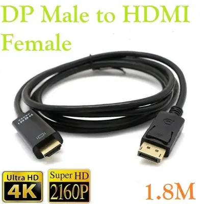 1.8m DP To HDMI Male 1080P 4K Gold Display Port Displayport Video Adapter Cable