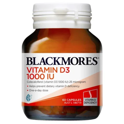 Blackmores Vitamin D3 1000 IU 60 Capsules exp 26/11/2023