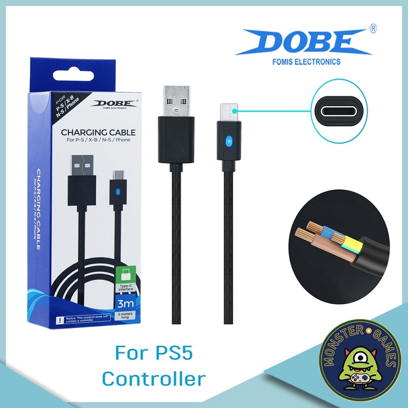 Dobe PS5 Charging Cable (สายชาร์จ Xbox One X series)(สายชาร์จ ps5)(สายชาร์ต ps5)(สายชาร์จ ps.5)(สายชาร์ต ps.5)