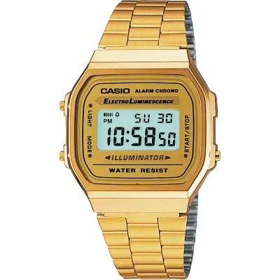 Casio Digital Analog Gold Stainless A168WG-9W Genuine (KP Time)