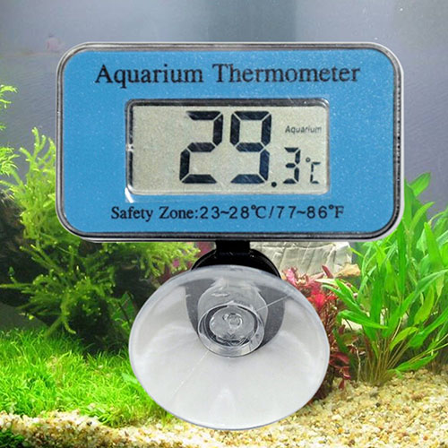 มินิสะดวกดิจิตอลLCDจอแสดงผลLED Aquarium Fish Tankถังกันน้ำSubmersibleเครื่องวัดอุณหภูมิเครื่องวัดความชื้นเครื่องวัด