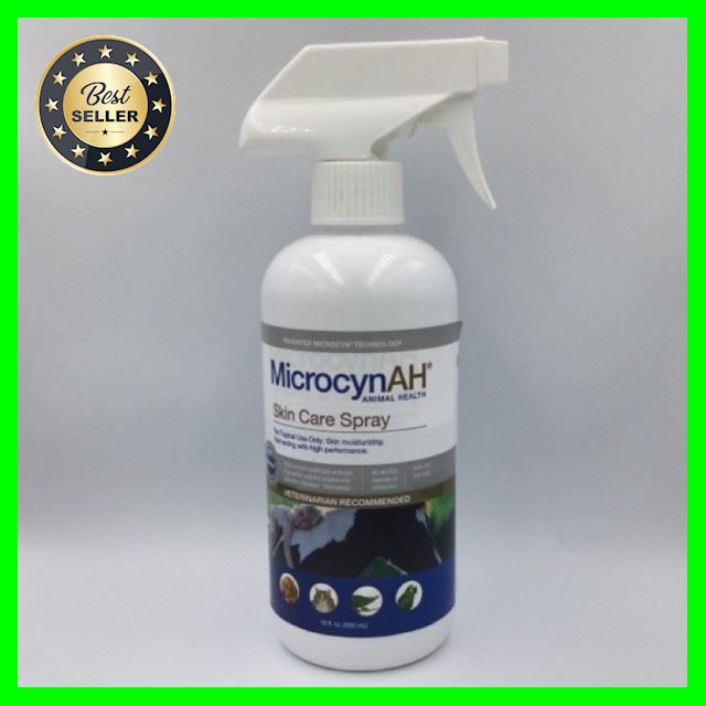 MicrocynAH Skin Care Spray 500 ml. สัตว์เลี้ยง แมว หมา สุนัข นก ปลา ตู้ปลา บ้านหมา บ้านแมว กรง อาหาร ชาม ปลอกคอ
