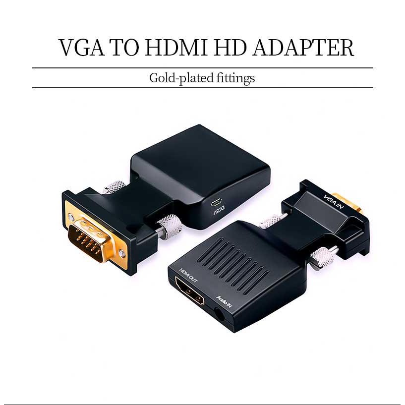 Best saller VGA to HDMI Audio Video Adapter Converter 1080p adapter electronic usb mini usb hdmi car blutooth wireless usb USB3.0 4 K HDMI AnyCast Card Reader Lightning otg USB sound สายแปลง แบตโดรน รีโมท battery แบตเตอรี่3.7 UGREEN usb 3.0 type c orico