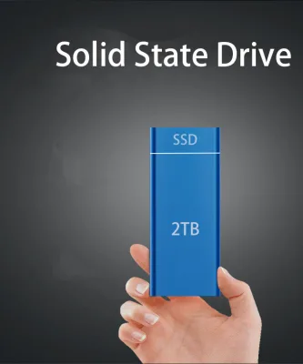 New Mini 2TB SSD High Speed Portable External M.2 Solid State Disk Mass Storage USB 3.1 Type-C Interface 2TB Memory Metal Material Plug and Play