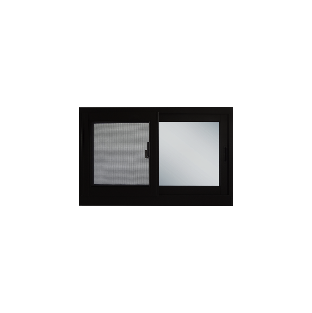 หน้าต่างบานเลื่อนอลูมิเนียม (สูง 50 cm. กว้าง 80 cm.) SankyoAlumi J-TRUST Series Sliding Window 50x80 cm. Black