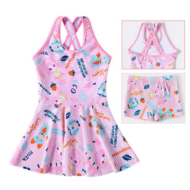 One Shoulder Unicorn Print One Piece Swimsuit Swimwear - Purple - Girl