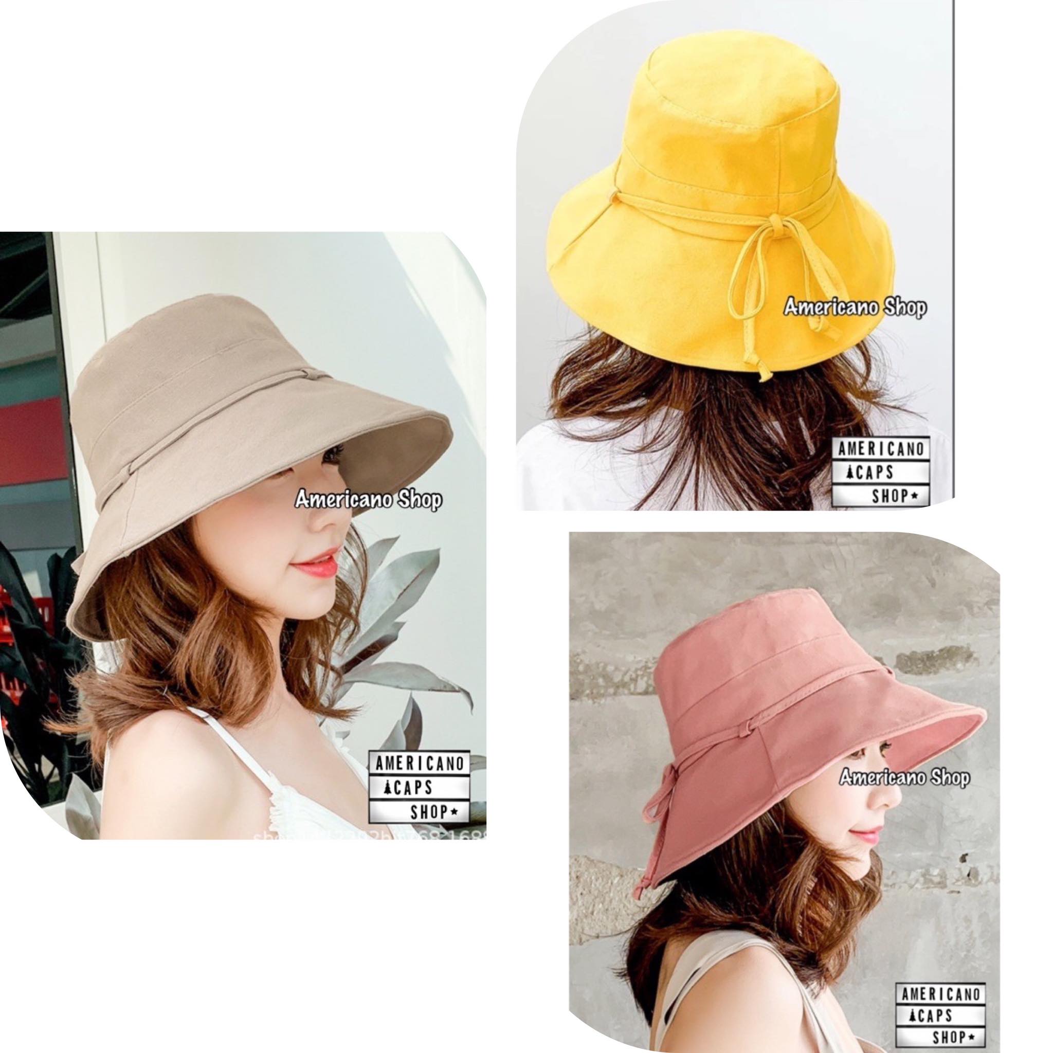 หมวกบักเก็ต Bucket สีพื้น หมวกปีกกว้าง หมวกแฟชั่นเกาหลีสุดฮิต หมวกชาวประมง (ส่งของทุกวัน)