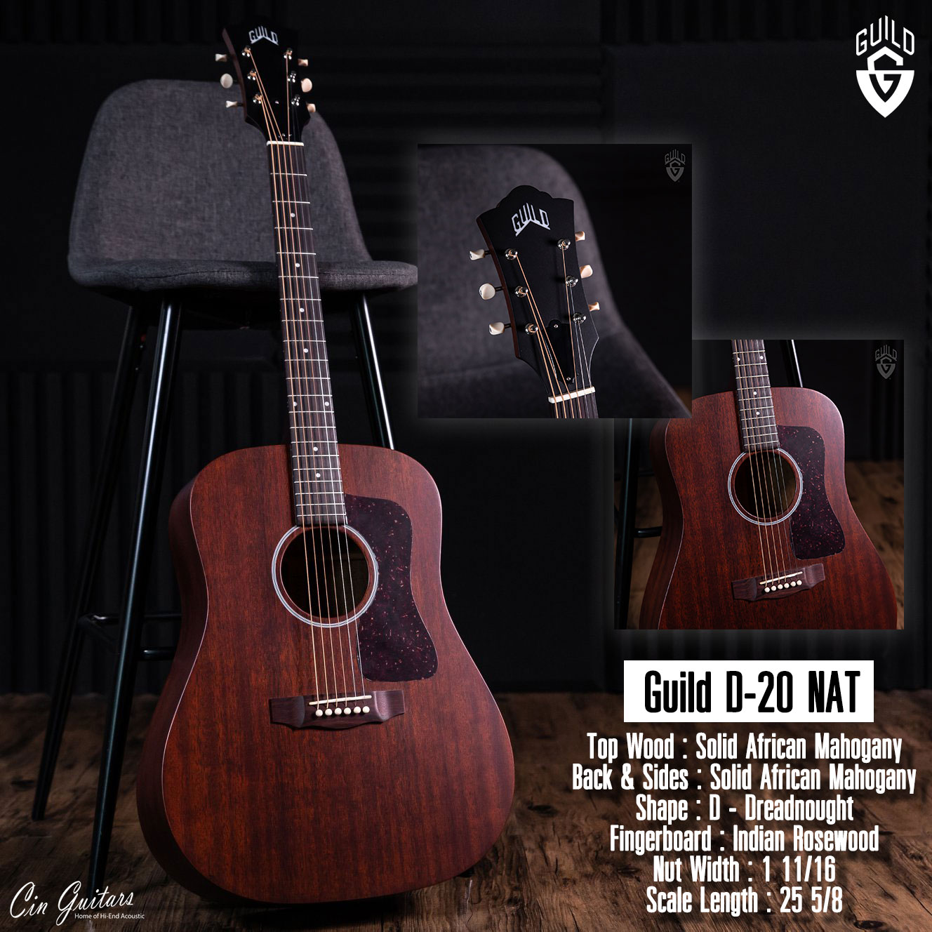 Guild D-20 NAT (Made in USA)
