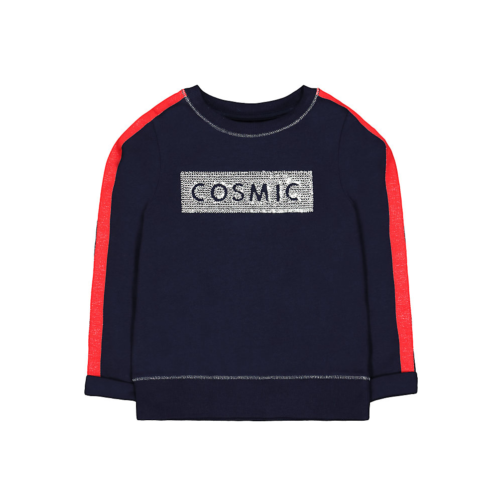 เสื้อยืดเด็กผู้หญิง mothercare navy sequin cosmic t-shirt TF005