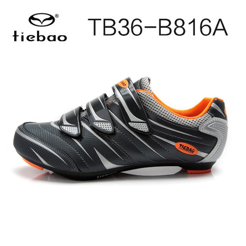 รองเท้าจักรยานเสือหมอบ TIEBAO รุ่น TB36-B816A สีเทาดำ