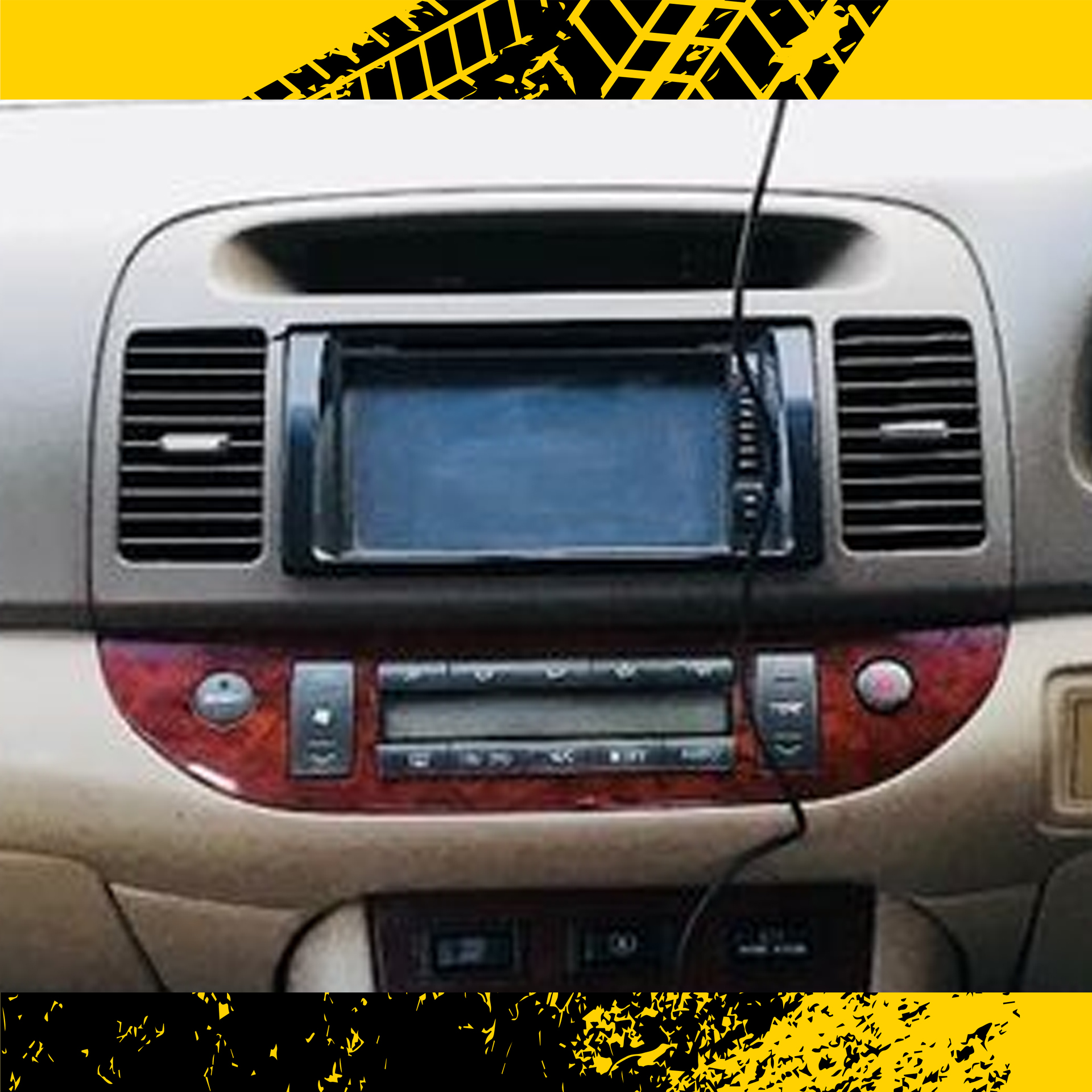 (R043) กรอบ วิทยุใส่จอ 6.2-7 inch. or 2 din. สำหรับรถยนต์ Toyota CAMRY 2002-2006 (สินค้าใหม่)