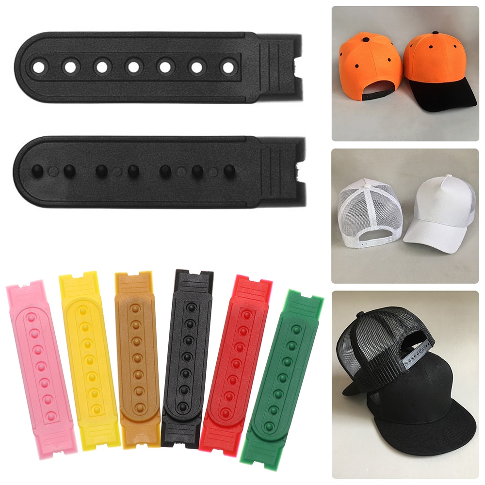 5Sets Snapback Strap Replacement with 7 Holes Colorful Hat Repair Fastener Buckle Clip Extender