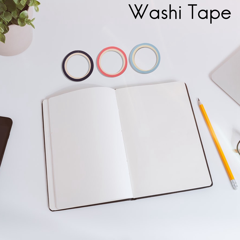 60 Pcs/Set Basic Solid Color Washi Tape Rainbow Masking Tape Decorative Adhesive Tape Sticker Scrapbook Diary Stationery